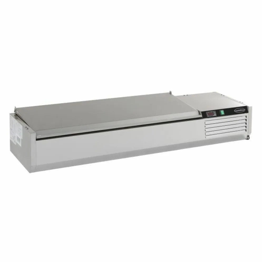 Combisteel Aufsatzvitrine mit Edelstahl Deckel für 9x 1/3 GN