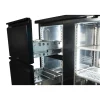 Combisteel Barkühler Schwarz 537L mit 2 Türen, 2 Schubladen