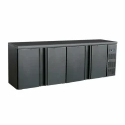 Combisteel Barkühler Schwarz 698L mit 4 Türen