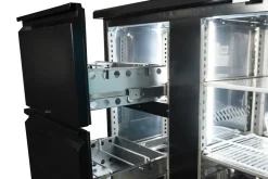 Combisteel Barkühler Schwarz 350L mit 1 Tür, 2 Schubladen