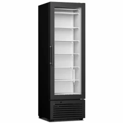 Combisteel Eis Tiefkühlschrank Glastür 301 L schwarz 570 mm