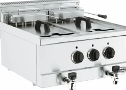 CombiSteel Elektro-Fritteuse, 2x 10 Liter, Breite 600mm, Tiefe 600mm, 2x 7.5kW