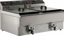 CombiSteel Elektro-Fritteuse, 2x 10 Liter, 2x 5 kW, 690x560x380mm