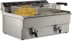CombiSteel Elektro-Fritteuse, 2x 10 Liter, 2x 5 kW, 690x560x380mm
