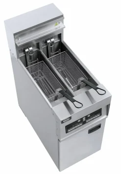 CombiSteel Elektro Fritteuse 2x 12,5 Liter, 18kW, 400x800x1180mm