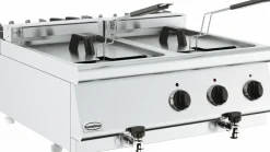 CombiSteel Elektro-Fritteuse, 2x 10 Liter, Breite 800mm, Tiefe 700mm, 7.5kW