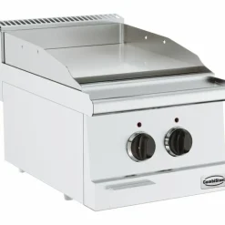 Combisteel Elektro Grillplatte Chrom glatt 400 mm, Tischgerät 3,6 kW