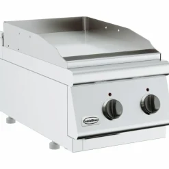 Combisteel Elektro Grillplatte Chrom glatt 400 mm, Tischgerät 3,6kW