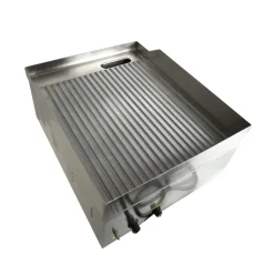 Combisteel Elektro Grillplatte gerillt Edelstahl 360 mm