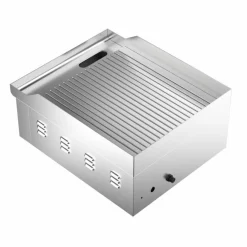 Combisteel Elektro Grillplatte gerillt Edelstahl 360 mm