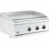 Combisteel Elektro Grillplatte Chrom glatt 800 mm, Tischgerät 7,2kW