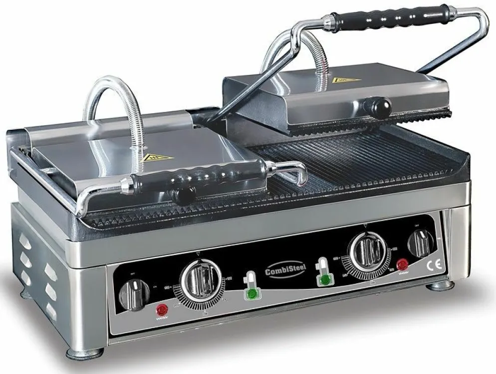 Combisteel Elektro Kontaktgrill doppelt gerillt 560 mm