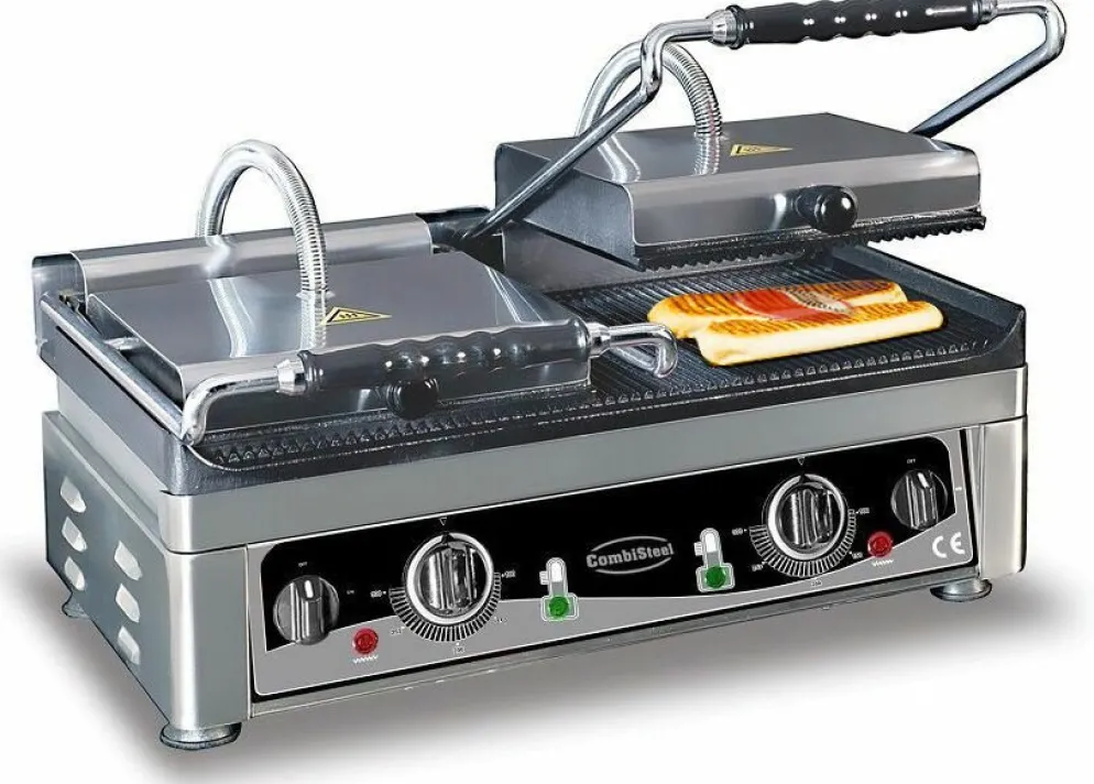 Combisteel Elektro Kontaktgrill doppelt gerillt 560 mm