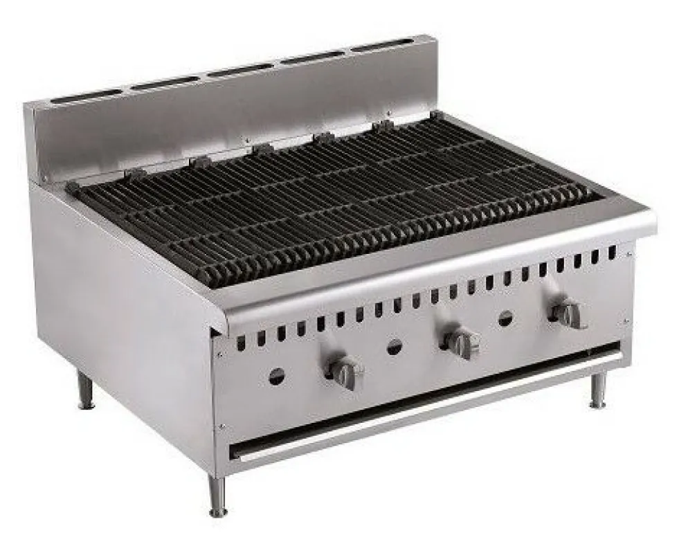 Combisteel Gas Grill 3 Brenner, 27kW Tischgerät