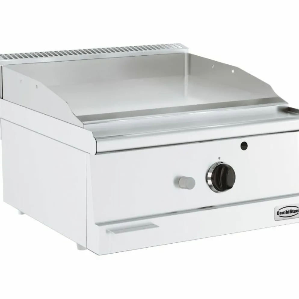 Combisteel Gas Grillplatte Chrom glatt 600 mm, Tischgerät 7 kW