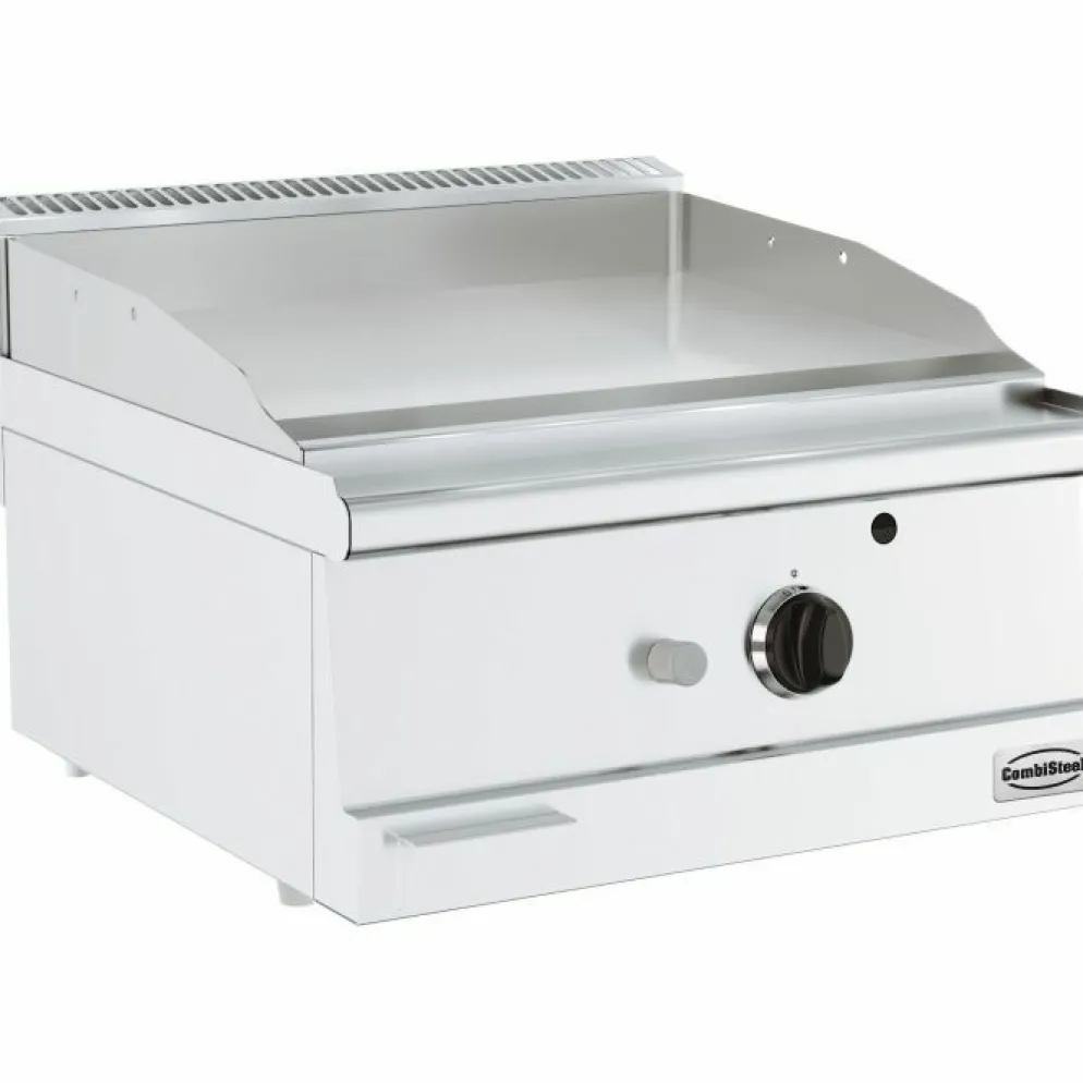 Combisteel Gas Grillplatte glatt 600 mm, Tischgerät 7 kW