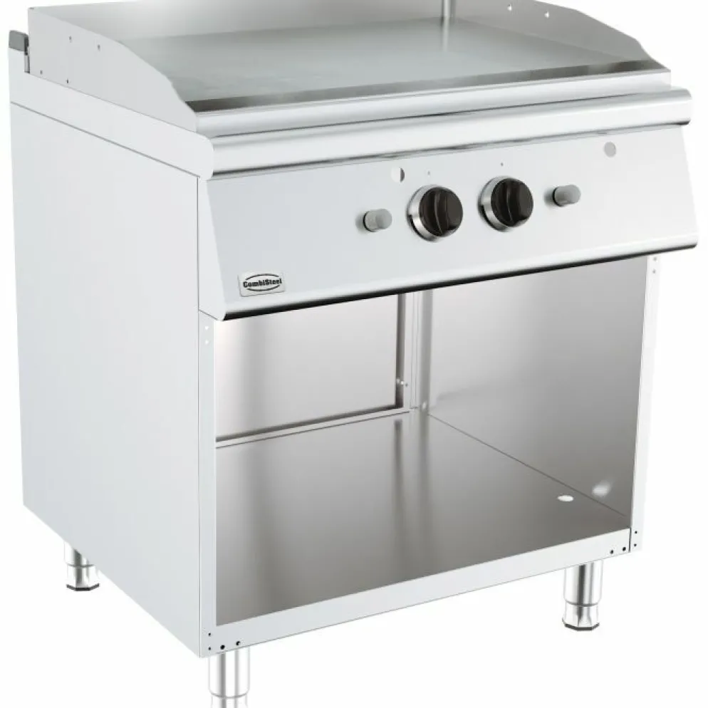 CombiSteel Gas Grillplatte glatt 13kW, 800x700x900mm