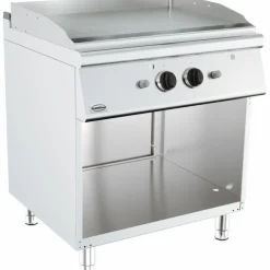 CombiSteel Gas Grillplatte glatt chrom 13kW, 800x700x900mm