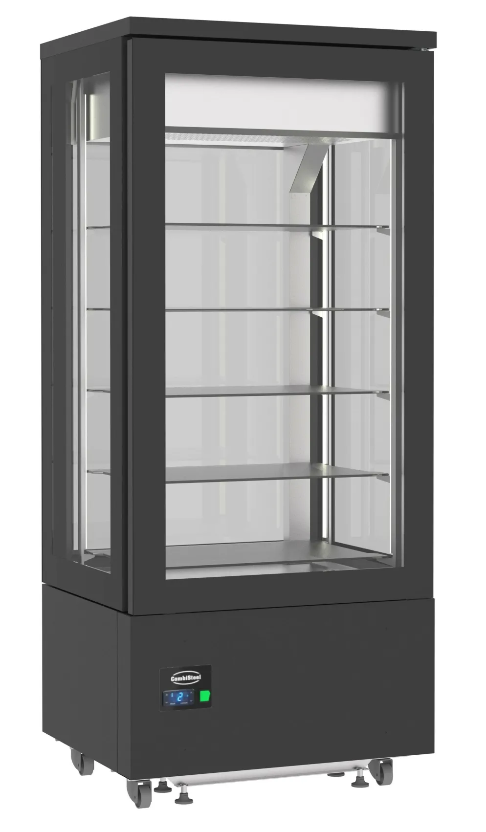 Combisteel Gebäckkühlvitrine Schwarz | 80 cm Breite