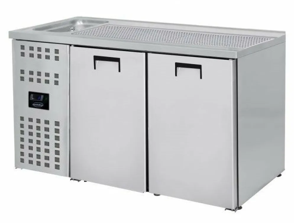CombiSteel Getränketheke Biertheke 2 Türen, 1 Becken links