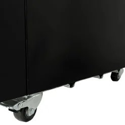 COMBISTEEL Glastür-Kühlschrank FCU-370 BL Schwarz 360 Liter