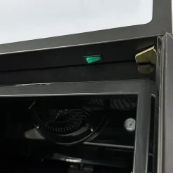 COMBISTEEL Glastür-Kühlschrank FCU-370 BL Schwarz 360 Liter
