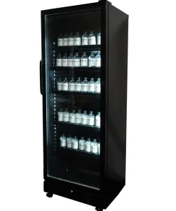 Combisteel Kühlschrank 1 Glastür Schwarz SVE450 BL 650 mm