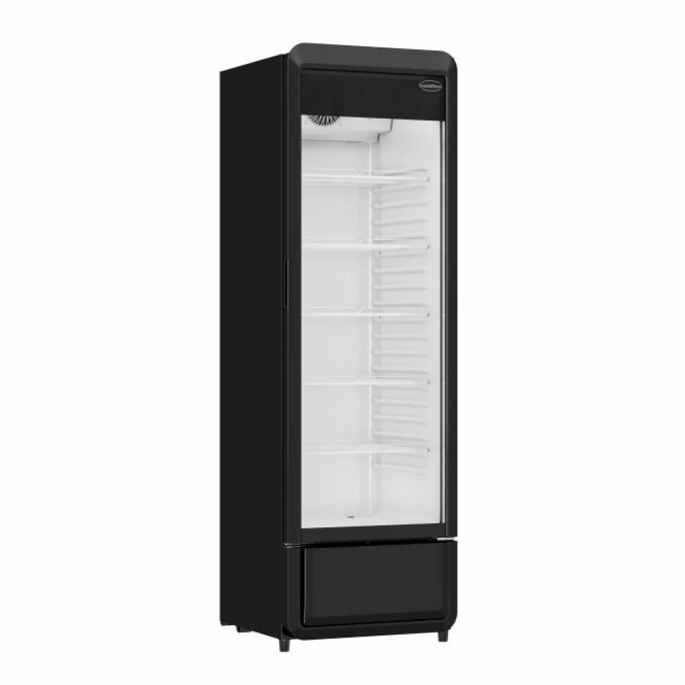 Combisteel Kühlschrank 1 Glastür Schwarz PIB280R 540 mm