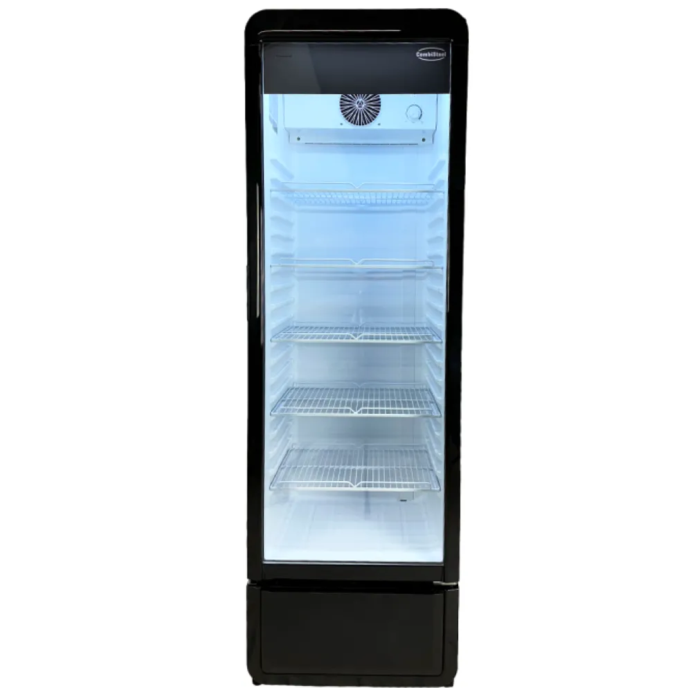 Combisteel Kühlschrank 1 Glastür Schwarz PIB280R 540 mm