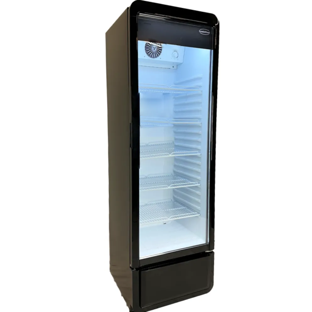 Combisteel Kühlschrank 1 Glastür Schwarz PIB280R 540 mm