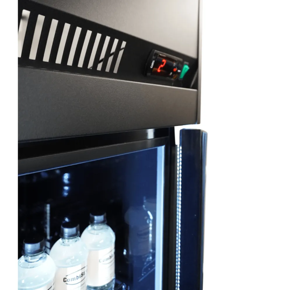 Combisteel Kühlschrank 3 Glastüren Schwarz IRM1180R BL 1650 mm