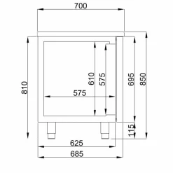 Combisteel Kühltisch 8 Schubladen 2330 mm