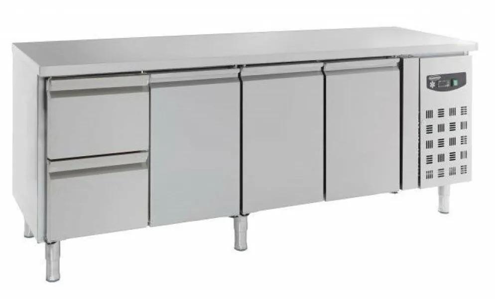 CombiSteel Kühltisch 3 Türen, 2 Schubladen 553L, 2230x700x850mm