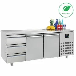 CombiSteel Kühltisch 2 Türen 3 Schubladen 474L, 1865x700x850mm