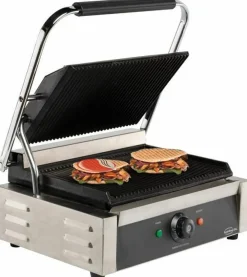 CombiSteel Kontaktgrill Panini, Platten gerillt, 440x410x190mm