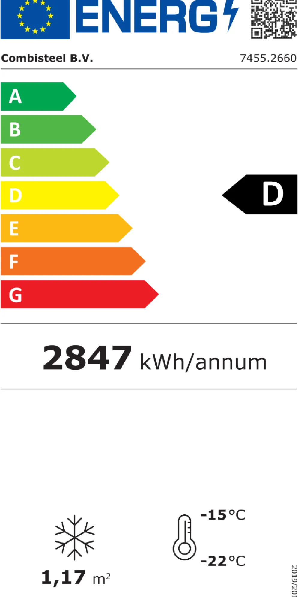 Combisteel Supermarkt Tiefkühltruhe Grau 630 L