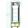 Combisteel Tiefkühlschrank 2 Glastüren Schwarz 1210 mm