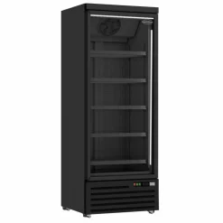 Combisteel Tiefkühlschrank 1 Glastür Schwarz JDE600F BL 750 mm