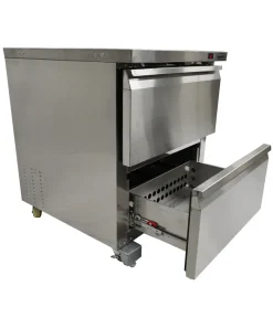 CombiSteel Umschaltbarer Kühl-/Tiefkühlschrank mit 2 Schubladen, 185 Liter