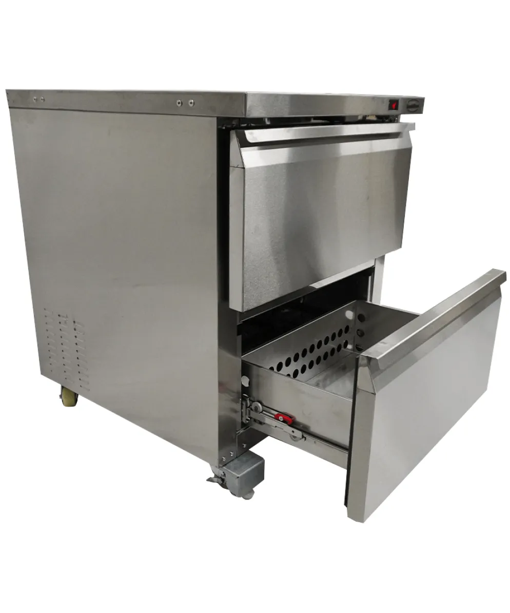 CombiSteel Umschaltbarer Kühl-/Tiefkühlschrank mit 2 Schubladen, 185 Liter