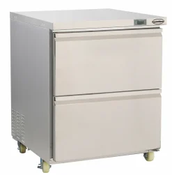 CombiSteel Umschaltbarer Kühl-/Tiefkühlschrank mit 2 Schubladen, 185 Liter