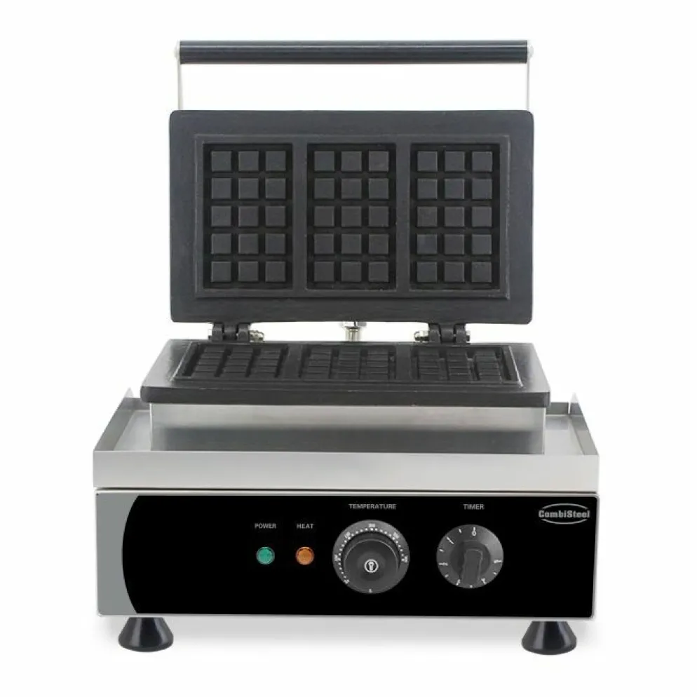 Combisteel Waffeleisen für 3 Brüsseler Waffeln