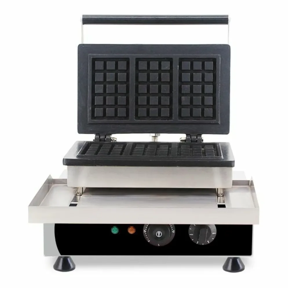 Combisteel Waffeleisen für 3 Brüsseler Waffeln