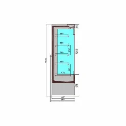 Combisteel Wandkühlung Jamie 1.3 Schwarz 1310 mm