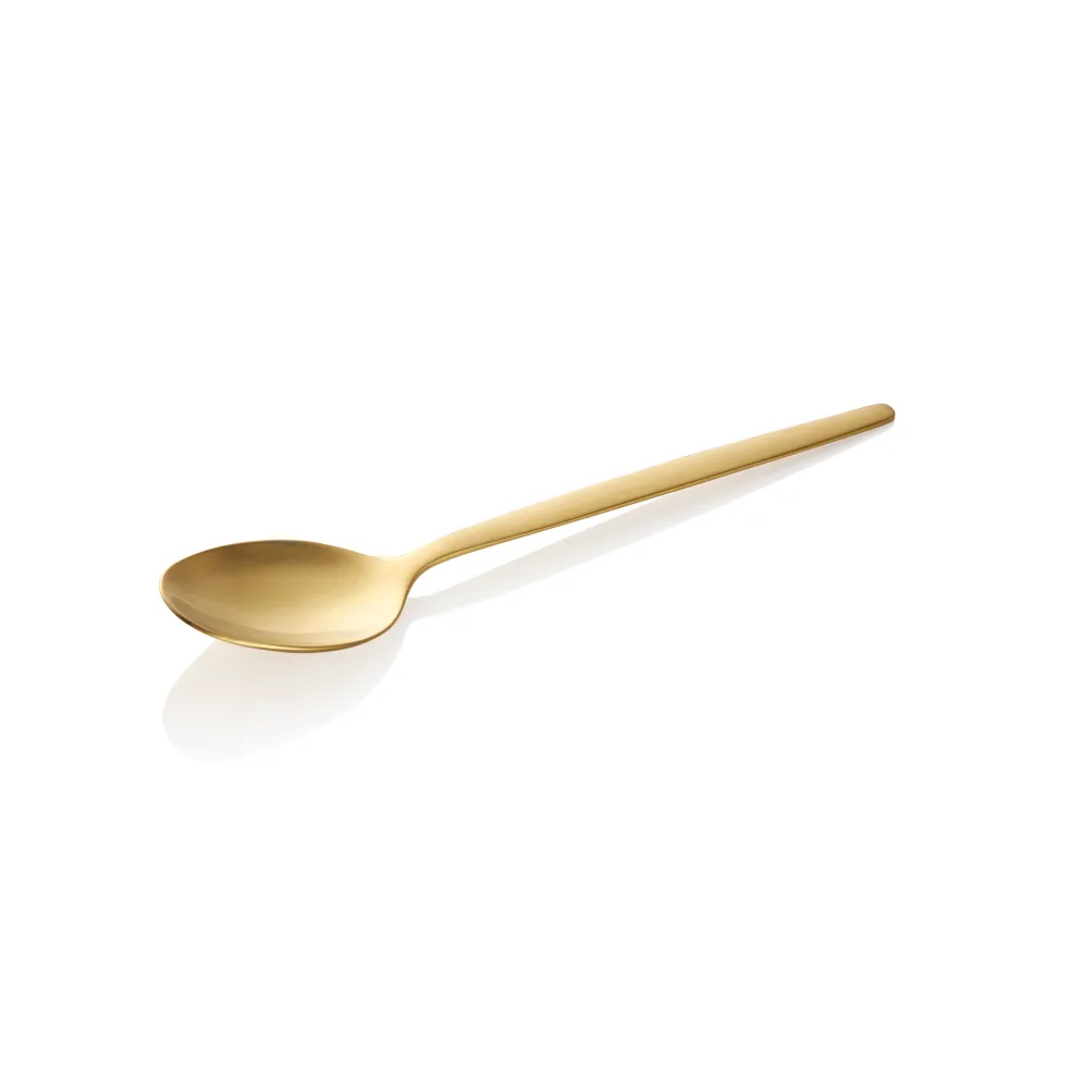 Dessertlöffel Set ALEX GOLD, mit gold, matter PVD Beschichtung, 16 cm, Set á 12 Stück