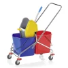 Doppelfahreimer, 2 x 17 ltr., 67 x 41 x 88,5 cm, rot/blau, Kunststoff