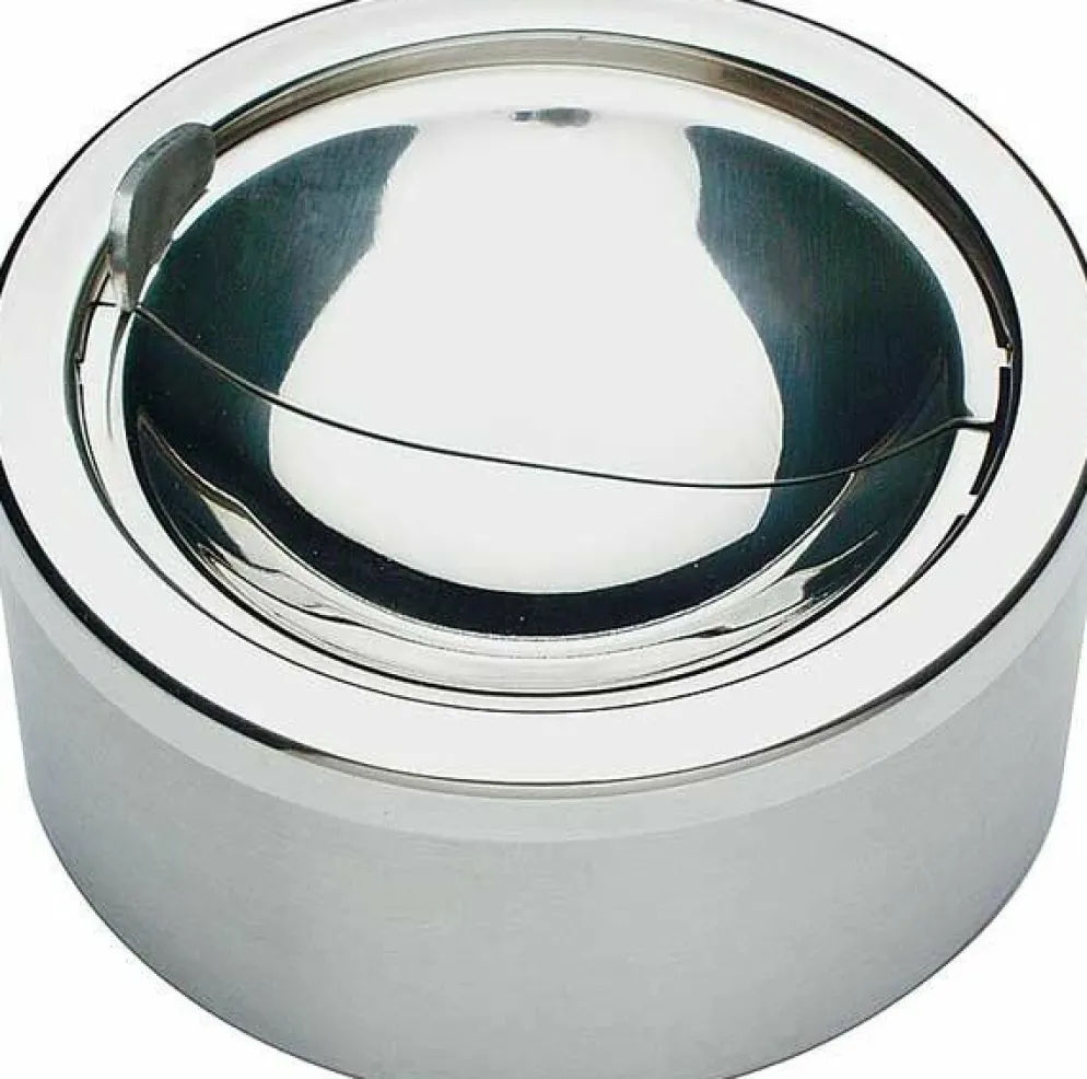 Druckaschenbecher, Ø 11,5 cm, Edelstahl