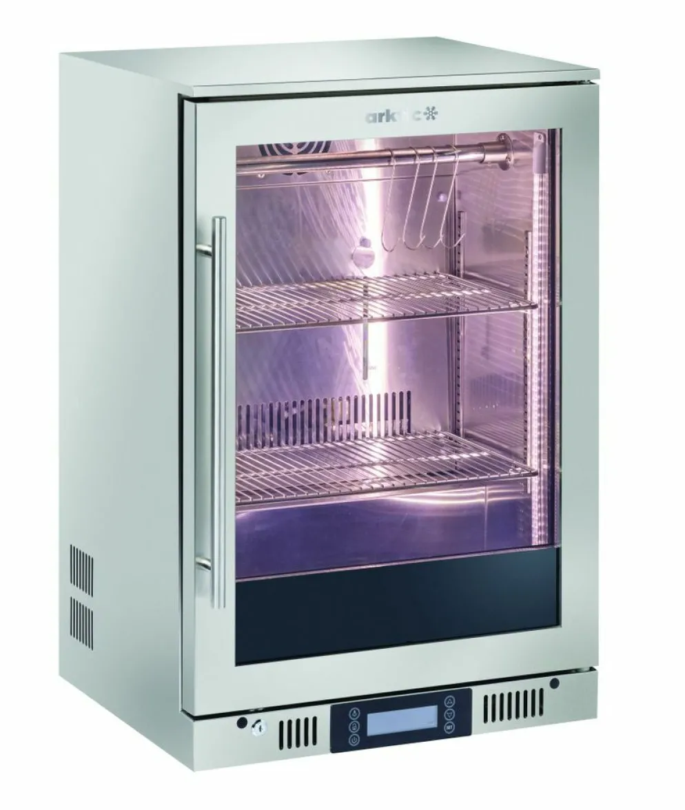Dry-Aging Reifeschrank, Unterbaugerät, 138 L, Silber, Breite 545x600 mm