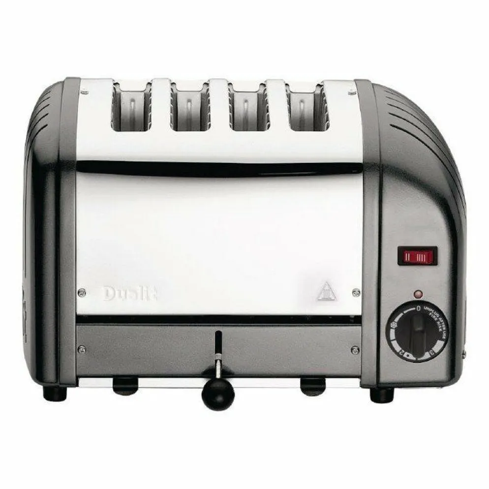 Dualit Toaster 40348 grau, 4 Scheiben Toaster