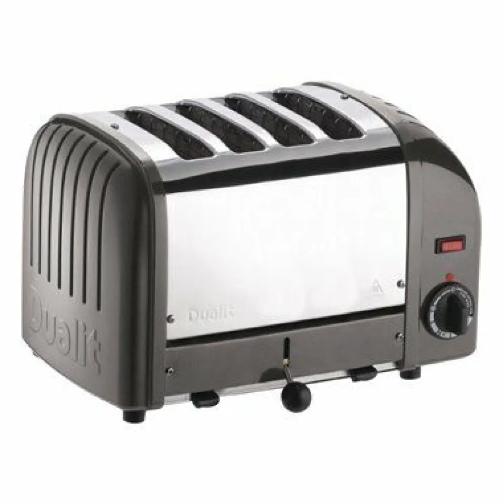 Dualit Toaster 40348 grau, 4 Scheiben Toaster